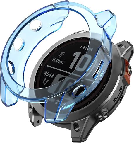 ISABAKE Compatible for Garmin Fenix 7X/Fenix 7X Pro/EPIX Pro 51mm Protective Case Cover, Transparency TPU Protective Case Cover Shell in Saudi Arabia
