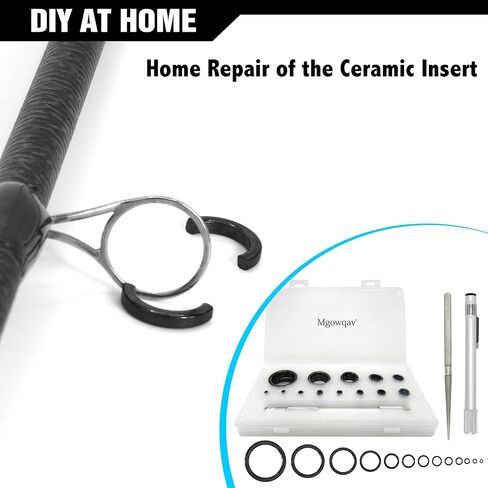 طقم إصلاح ثقب قضيب الصيد (مع 13 مقاسًا، 39 قطعة من السيراميك وملف واحد) - استبدال حلقة دليل عمود الصيد in Kuwait