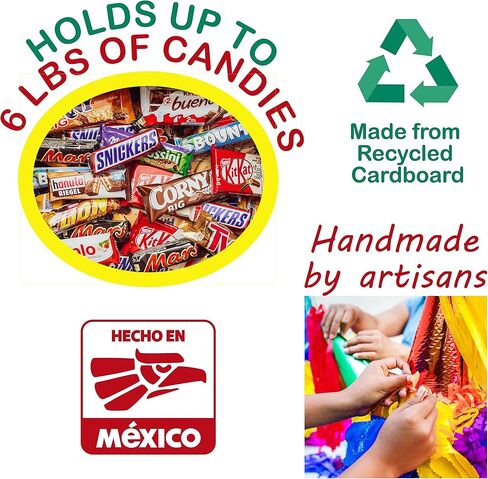 Large Cinco de Mayo Pinata Green, White, Red 5-Point Star Foldable Christmas Pinata Mexican Independence Day Pinata Party Decoration - Fiesta Mexicana 16th of September Piñata para Posada Navidad in Kuwait