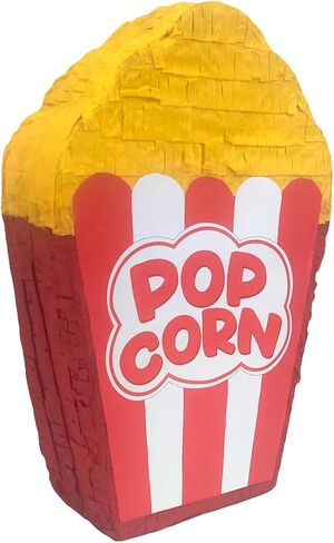 Popcorn Pinata Carnival Movie Theme Party Supplies Birthday Party Decorations 17 x 11.5 x 4 Inch in Kuwait
