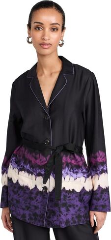 Scotch & Soda Women's Dip Dye Stripe Pajama Blazer in Saudi Arabia