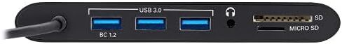 قاعدة توصيل Tripp Lite USB 3.1 Gen 1 USB-C مع USB-A، HDMI، VGA، mDP، جيجابت إيثرنت، بطاقة ذاكرة، 3.5 مم وشحن USB-C PD، USB C، USB نوع C، USB نوع C ( U442-DOCK1) in Kuwait