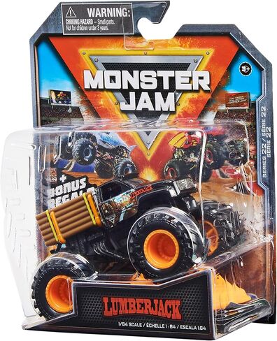 Monster Jam، شاحنة Lumberjack Monster الرسمية، مركبة مصبوبة، سلسلة Arena المفضلة، مقياس 1:64، ألعاب أطفال للأولاد من سن 3 سنوات فما فوق in Kuwait