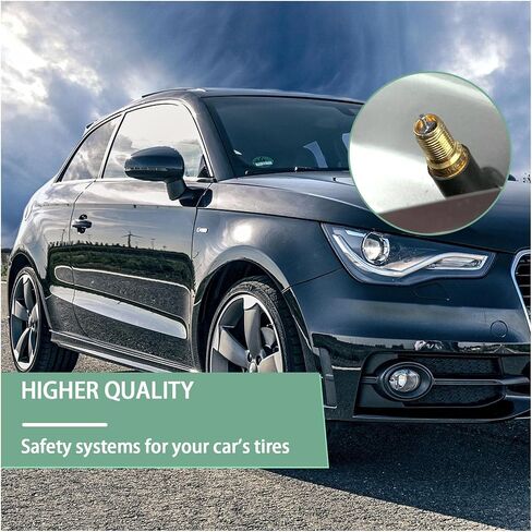 10 PCS Car Tire Valve Stem Cores, Premium TPMS Safe Nickel Plated Auto Valve Cores, Universal Vehicle Tire Repair Valves for Cars, SUVs, Bicycles, Trucks, Motorcycles in Saudi Arabia