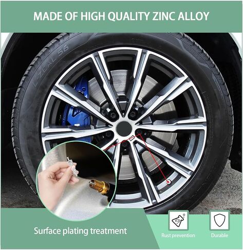 10 PCS Car Tire Valve Stem Cores, Premium TPMS Safe Nickel Plated Auto Valve Cores, Universal Vehicle Tire Repair Valves for Cars, SUVs, Bicycles, Trucks, Motorcycles in Saudi Arabia