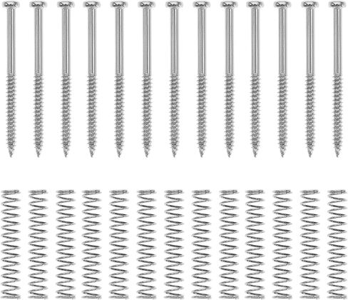 The Lord of the Tools 20 Sets Pickup Mounting Screws Pickup Springs Kit for Electric Guitar Musical Instruments Replacement Accessories Silver in Saudi Arabia