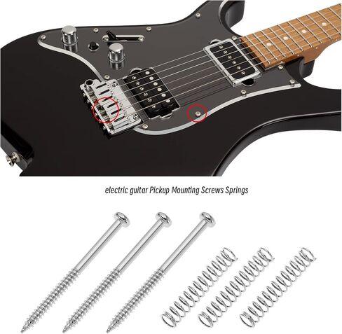 The Lord of the Tools 20 Sets Pickup Mounting Screws Pickup Springs Kit for Electric Guitar Musical Instruments Replacement Accessories Silver in Saudi Arabia