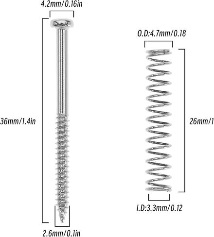 The Lord of the Tools 20 Sets Pickup Mounting Screws Pickup Springs Kit for Electric Guitar Musical Instruments Replacement Accessories Silver in Saudi Arabia