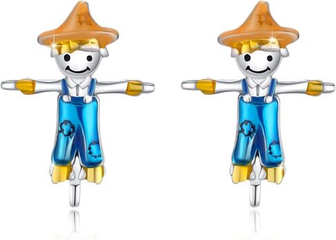 أقراط الفزاعة 925 من الفضة الإسترليني أقراط الفزاعة هيبوالرجينيك مجوهرات هدية للنساء الفتيات المراهقات in Kuwait