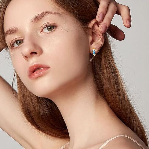 أقراط الفزاعة 925 من الفضة الإسترليني أقراط الفزاعة هيبوالرجينيك مجوهرات هدية للنساء الفتيات المراهقات in Kuwait