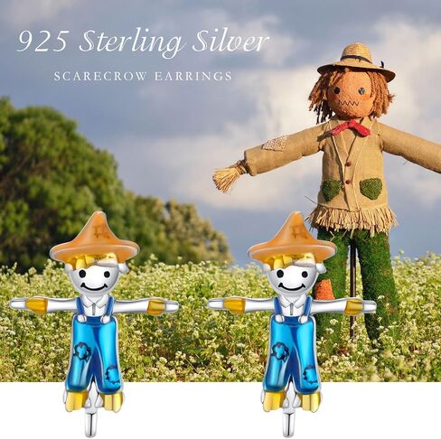 أقراط الفزاعة 925 من الفضة الإسترليني أقراط الفزاعة هيبوالرجينيك مجوهرات هدية للنساء الفتيات المراهقات in Kuwait