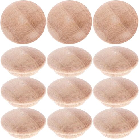 UKCOCO 25Pcs Wood Hole Plugs, 1 inch Stair Cover Plugs Button Screw Plugs Wood Dowel Stopper Mushroom Plugs Bamboo Cap Furniture Decor for Woodworking in Saudi Arabia