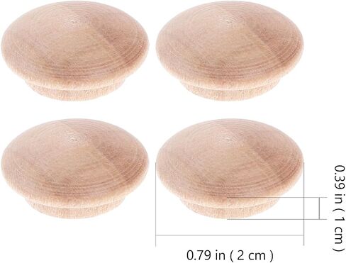 UKCOCO 25Pcs Wood Hole Plugs, 1 inch Stair Cover Plugs Button Screw Plugs Wood Dowel Stopper Mushroom Plugs Bamboo Cap Furniture Decor for Woodworking in Saudi Arabia