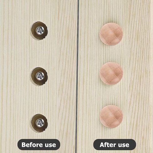 UKCOCO 25Pcs Wood Hole Plugs, 1 inch Stair Cover Plugs Button Screw Plugs Wood Dowel Stopper Mushroom Plugs Bamboo Cap Furniture Decor for Woodworking in Saudi Arabia
