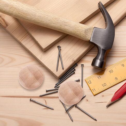UKCOCO 25Pcs Wood Hole Plugs, 1 inch Stair Cover Plugs Button Screw Plugs Wood Dowel Stopper Mushroom Plugs Bamboo Cap Furniture Decor for Woodworking in Saudi Arabia