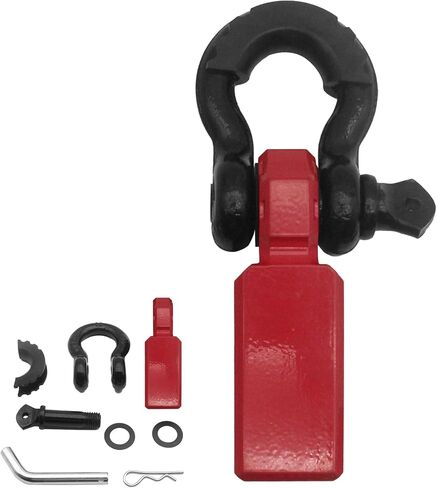 جهاز استقبال وصلة القيد يناسب 2 بوصة، كتلة استقبال وصلة وصل بقوة كسر 33.075 رطل مع دبوس لولبي 5/8 بوصة، وأغلال حلقية على شكل حرف D 3/4 بوصة لقطر الشاحنة (أسود وأسود) in Kuwait