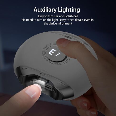 ماكينة قص الأظافر الكهربائية الأوتوماتيكية مع ضوء LED و3 سرعات، شاشة LCD رقمية، قاطع أظافر وملمع وتقشير 3 في 1 لتخزين قصاصات الأظافر، ماكينة تشذيب أظافر آمنة قابلة لإعادة الشحن in Kuwait