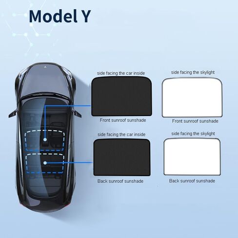 Didida Model 3 Roof Window Sunshade for Tesla - Upgraded Electrostatic Adsorption Type Protection Effectively Heat Insulation for Model 3 2023 2022 2021, Beige in Saudi Arabia