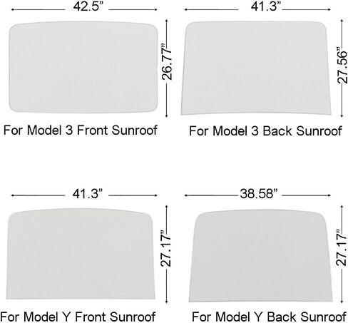 Didida Model 3 Roof Window Sunshade for Tesla - Upgraded Electrostatic Adsorption Type Protection Effectively Heat Insulation for Model 3 2023 2022 2021, Beige in Saudi Arabia