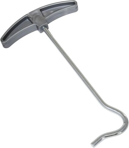 خيمة وتد الأظافر بولير مزيل وتد الخيمة مع مقبض بلاستيكي وتد الخيمة أداة سحب الأظافر لمختلف الأظافر والحدائق والمرافق الترفيهية (رمادي)-قطعة واحدة in Kuwait