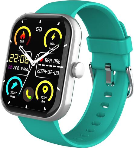 Smart Watch (Answer/Make Calls), 1.96" Smart Watches for Men Women 110+ Sport Modes Fitness Watch with Sleep Heart Rate Monitor, Pedometer in Saudi Arabia