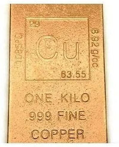 1 كيلو من سبائك النحاس ثقالة الورق - 999 تصميم عنصر الكيمياء النقي مع شهادة توثيق البرامج من شركة Unique Metals in Kuwait