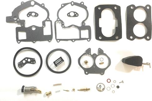 Mercruiser Marine MerCarb Carburator Rebuild Kit 2 BBL 3.0 4.3 5.0 5.7 EtOH Resistant Float, 3302-804844002 1389-9562A1 1389-9563A1 1389-9564A1 1389-9670A2 1389-806077A2 (with Float) in Saudi Arabia