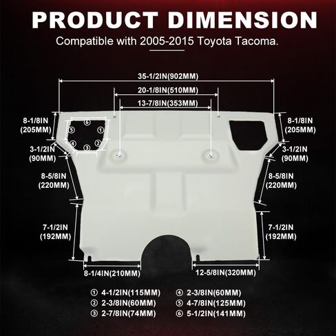 لوحة انزلاقية أمامية تناسب 2005-2015 لعبة تاكوما-OTA محرك سبلاش درع تحت صينية لوحة انزلاقية استبدال OEM PT212-35075 in Kuwait