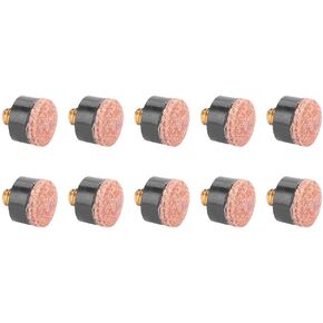 VGEBY 10 Pcs Cue Tips, Billiards Screw Tips Pool Cue Tips Billiards Replacement Parts(12mm) Pool Tips for Cues Screw Pool Stick Tips Perilla De Taco De Billar Perilla De Taco De Billar