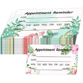 Appointment Reminder Cards 2x3.5 Inch - Client Appointment Business Cards for Restaurant Supplies Hair Salon Beauty Parlor Dental Office Beauty Salon Nail Hairstyling Hairdressing Dog Grooming 50Pcs