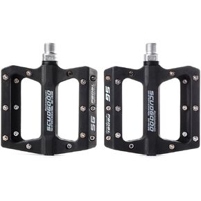 UPANBIKE Bike Pedals 3 Sealed Bearing Pedals 9/16" Spindle Nylon Fiber (Polyamide) Flat Platform for MTB Mountain Bike Road Bicycle