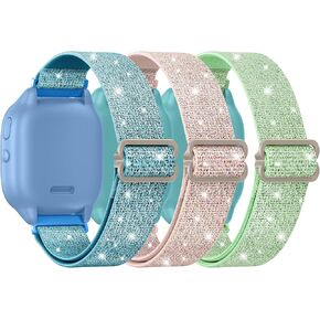 LETOID [3 Pack] Kids Replacement Band Compatible with Gizmo Watch 3 2 1/ Gabb Watch 3 2 1/ Sync UP Watch/Cosmo Watch, Breathable Soft Elastic Loop 20mm Small Size Wrist Strap for Boys Girls