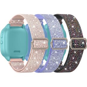 LETOID [3 Pack] Kids Replacement Band Compatible with Gizmo Watch 3 2 1/ Gabb Watch 3 2 1/ Sync UP Watch/Cosmo Watch, Breathable Soft Elastic Loop 20mm Small Size Wrist Strap for Boys Girls