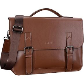 Banuce Vintage Leather Messenger Bag for Men Briefcase Business Shoulder Bags Brown in Kuwait
