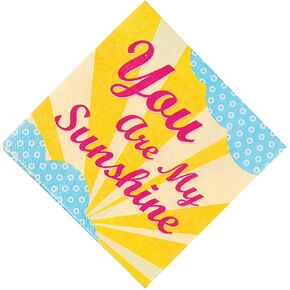 You Are My Sunshine Beverage Napkins - 16 pieces - Birthday Party Supplies