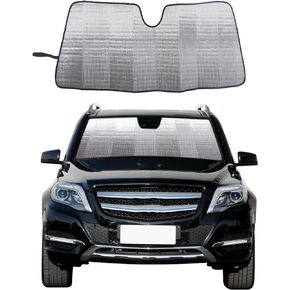 Windshield Sunshade Fit for Mercedes Benz GLK 2013-2015, Folding Car Sun Shade for Front Window, Auto Sun Protection Visors Blocks UV Rays and Keeps Vehicle Cool, 1PCS (GLK 2013-2015)