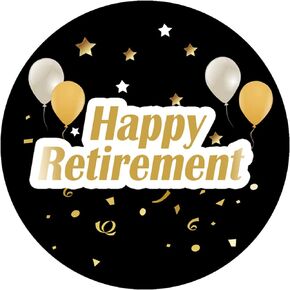 Top label 2 Inch Happy Retirement Party Favor Stickers for Envelope Seals,Gifts,200 pcs per roll