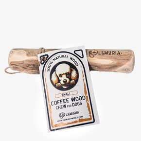 LEMURIA Coffee Wood Dog Chew Stick Toy, Natural Durable Real Wooden Bone Sticks for Dogs, Safe Dental Cleaning Chews for Teething Puppy, Stress Relief Toys for Large Dogs (Large)
