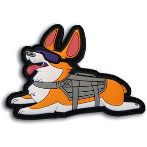 "Chloe" The Tactical Corgi Dog - The TactiCorgi PVC Morale Patch Tactical Patches – Hook Backed Patch - Durable Rubber is Perfect for Collecting