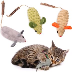Catnip Toys, 6 Pcs Cute Cat Toys, Soft Plush Catnip Toys for Indoor Cats, Interactive Cat Teething Chew Toy for Cat Kitten Kitty