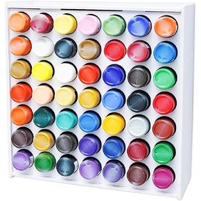 2 Packs 49 Holes Craft Paint Storage Organizer, Vertical Paint Rack Stand for Apple Barrel, Wall Mounted Paint Holder - 2oz Craft Paint