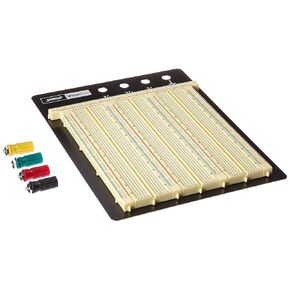 Jameco Valuepro 2390-Point Solderless Breadboard 6.9"L x 5.8"W, 0.1" spread, Ideal for Prototyping and Classroom Projects - WBU-206-R