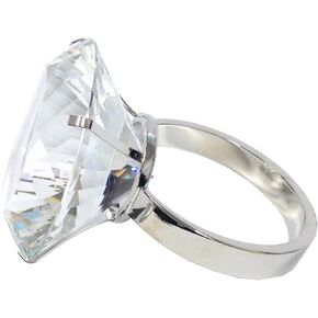 Amlong Crystal Large 3 inch Diameter Clear Crystal Diamond Ring Paperweight With Gift Box