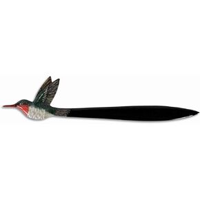 LX Hand Painted Red Throat Ruby Hummingbird Bird Letter Opener