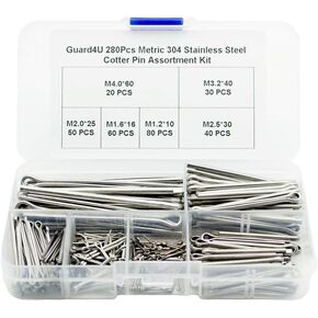 مجموعة متنوعة من دبوس كوتر من الفولاذ المقاوم للصدأ 280 قطعة متري 304 in Kuwait