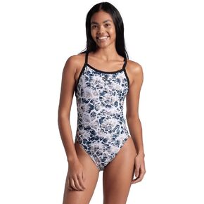 ARENA Performance Earth Women's Swimsuit X Cross Back One Piece MaxLife Athletic Pool Training Suit for Frequent Swimming
