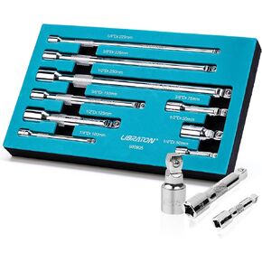LIBRATON Socket Extension Set, Ratchet Extension Set, Extension Set 18PCs, Impact Extension Set, Socket Adapters, Swivel Sockets, Professional Drive Socket Accessories, 1/4 3/8 1/2