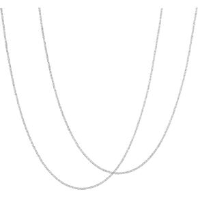 KISPER Silver Diamond Cut Cable Link Chain Necklace – Thin, Dainty, 925 Sterling Silver Jewelry for Women & Men with Lobster Clasp – Made in Italy, 22" & 24"