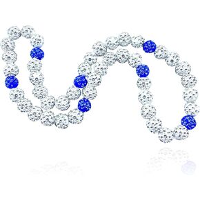 Bling Baseball Necklace Ice Collection Necklace for Competitive Athletes,Glitter Rhinestone Ball Necklaces for Men Boys Inspired Sports Jewelry Gift Accessory 16" 18" 20"