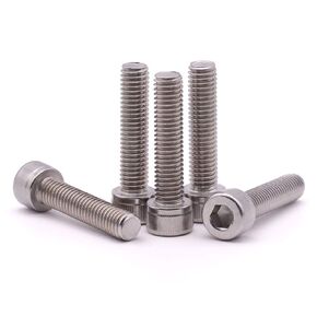 M10-1.5 x 100mm (6 Pack) Stainless Socket Head Cap Screws, 304 Stainless Steel 18-8, Plain Finish, Full Thread Coverage, by RoyceMart